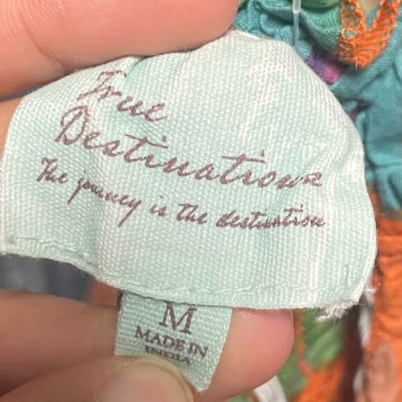 True Destination Boho Tropical Tassel Strap Dress – Size M - Picture 9 of 9